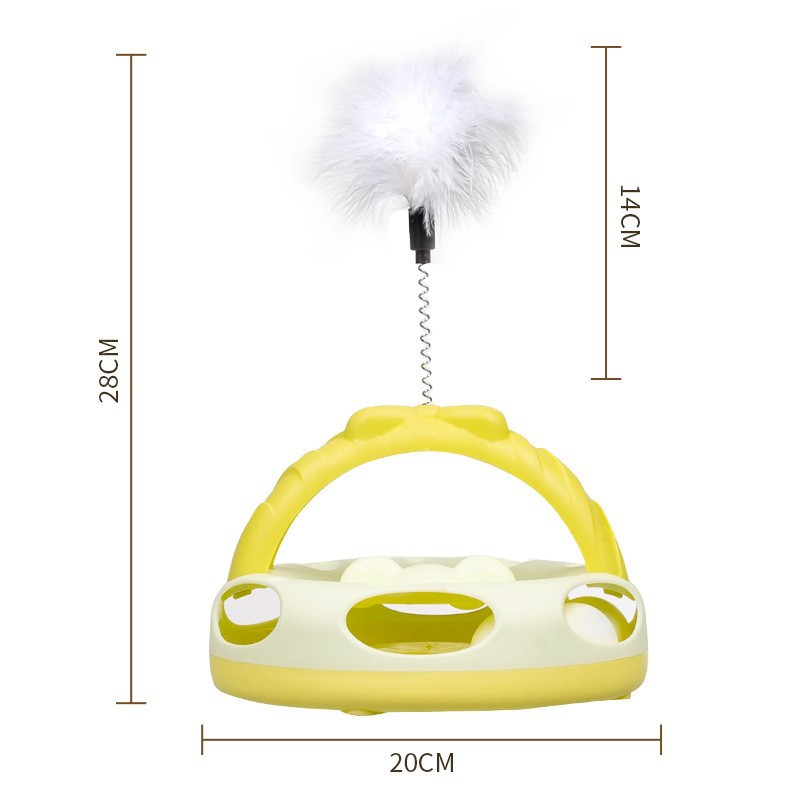 Juguetes para gatos, toaliscos para gatos, juguetes educativos interactivos para mascotas, toaliscos de tres capas para aliviar el aburrimiento, incluidos los divertidos palos para gatos al por mayor