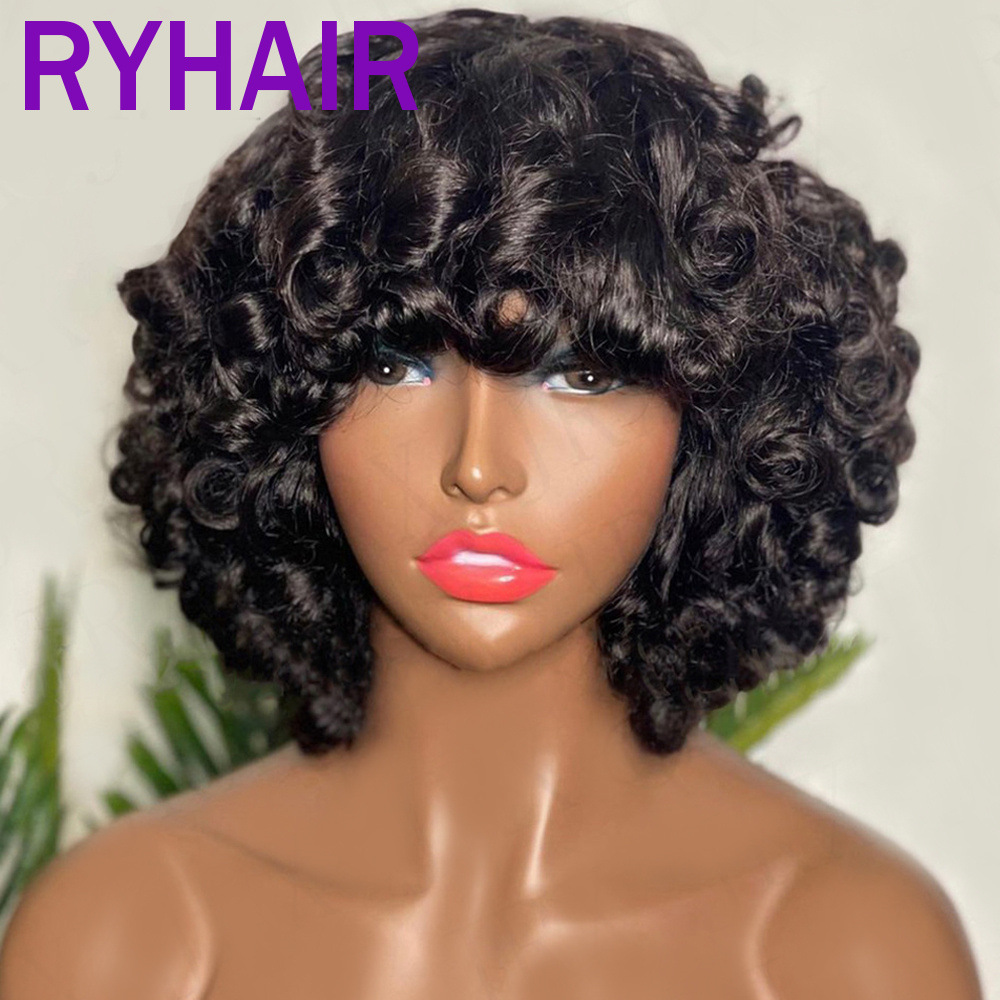 Double Drawn Human Hair Funmi Curly BOB...