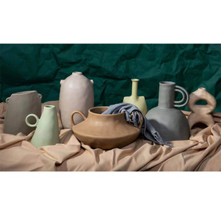 Wabi-Sabi Style Morandi Colorful Ceramic Vase Ornaments Creative Home Soft Decorations Hotel Table Decorations