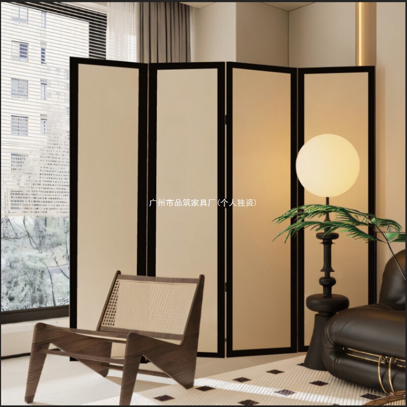 Cream-Colored Screen Partition for Living Room, Modern Minimalist Bedroom, Room Entrance, Movable Folding French-Style Backdrop Cream-Colored Screen Partition for Living Room, Modern Minimalist Bedroom, Room Entrance, Movable Folding French-Style Backdrop