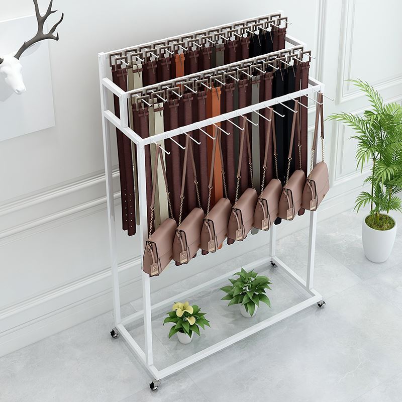 Belt Rack Belt Display Rack Clothing Store Display Rack Floor-Standing Movable Display Rack Silk Scarf Rack Fabric Rack