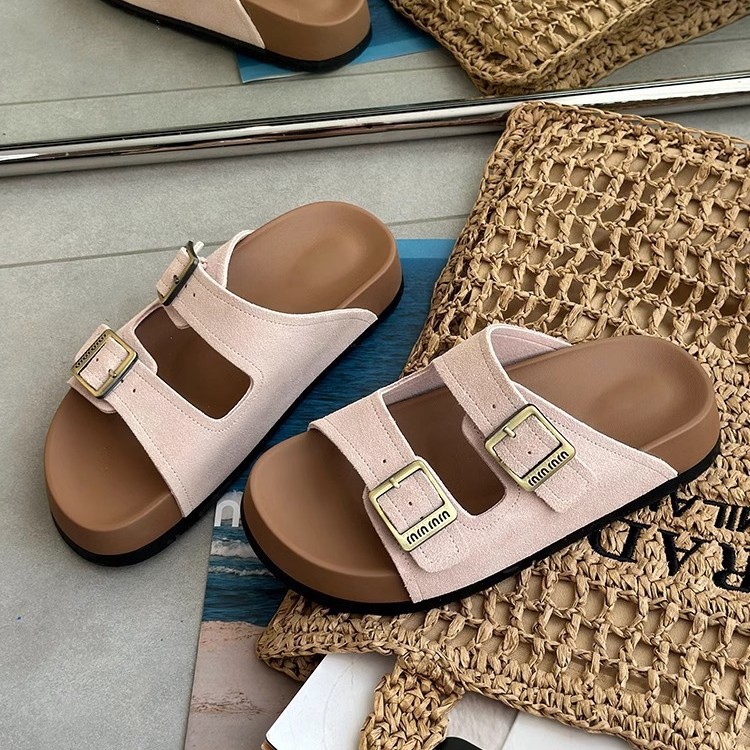Chaoman sur de suela gruesa con zapatillas Birkenstock para mujer 2025 modelos de verano para aumentar las sandalias informales zapatos de playa estilo vacaciones