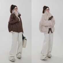 两面穿真皮草派克服新款皮草外套女整皮兔毛一体獭兔毛思语爆款