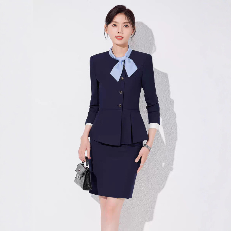 西装套装女新款秋季职业装高端气质珠宝店金店工装商场柜姐工作服|undefined