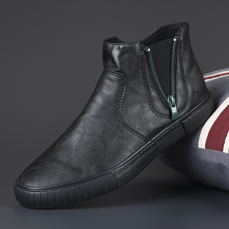 Flash step shoes for men 2024 spring new high-top trendy shoes canvas shoes men's casual shoes Korean version versatile men's trendy shoes