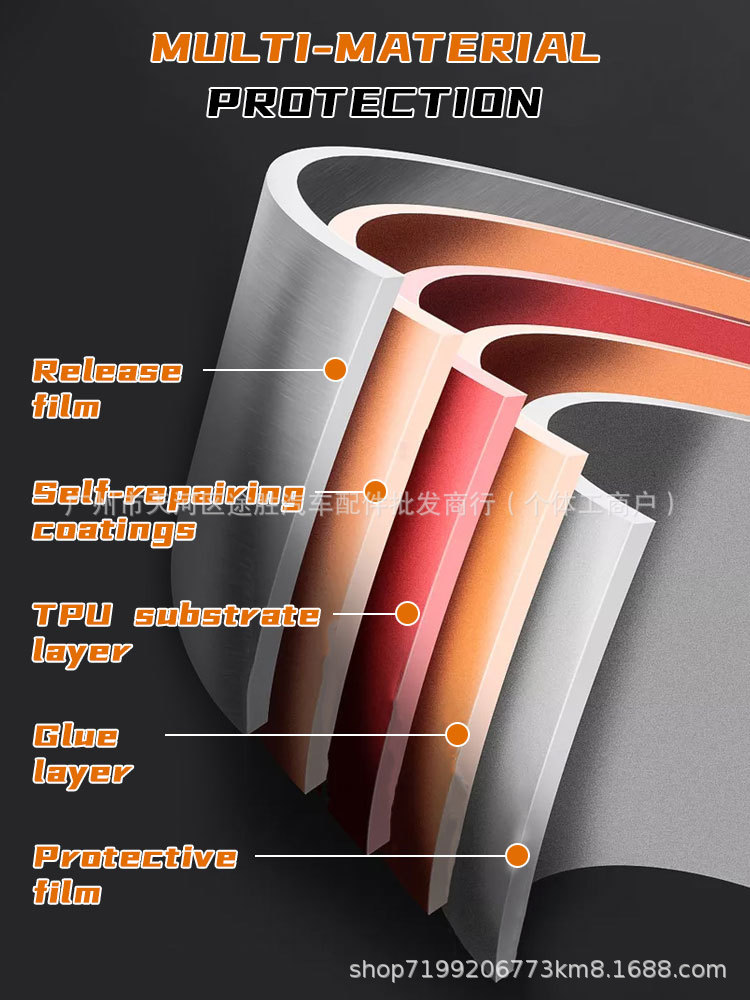 XPU Car Invisible Protective Film TPU Self-Healing Full Car Paint Protection Film Anti-Scratch Transparent Full Body Film