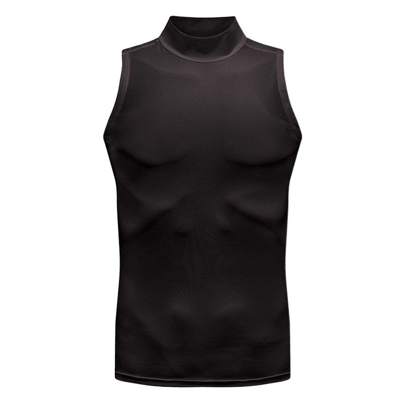 Summer men's sports vest bottoming shirt youth slim sports hurdle men's stretch vest wholesale