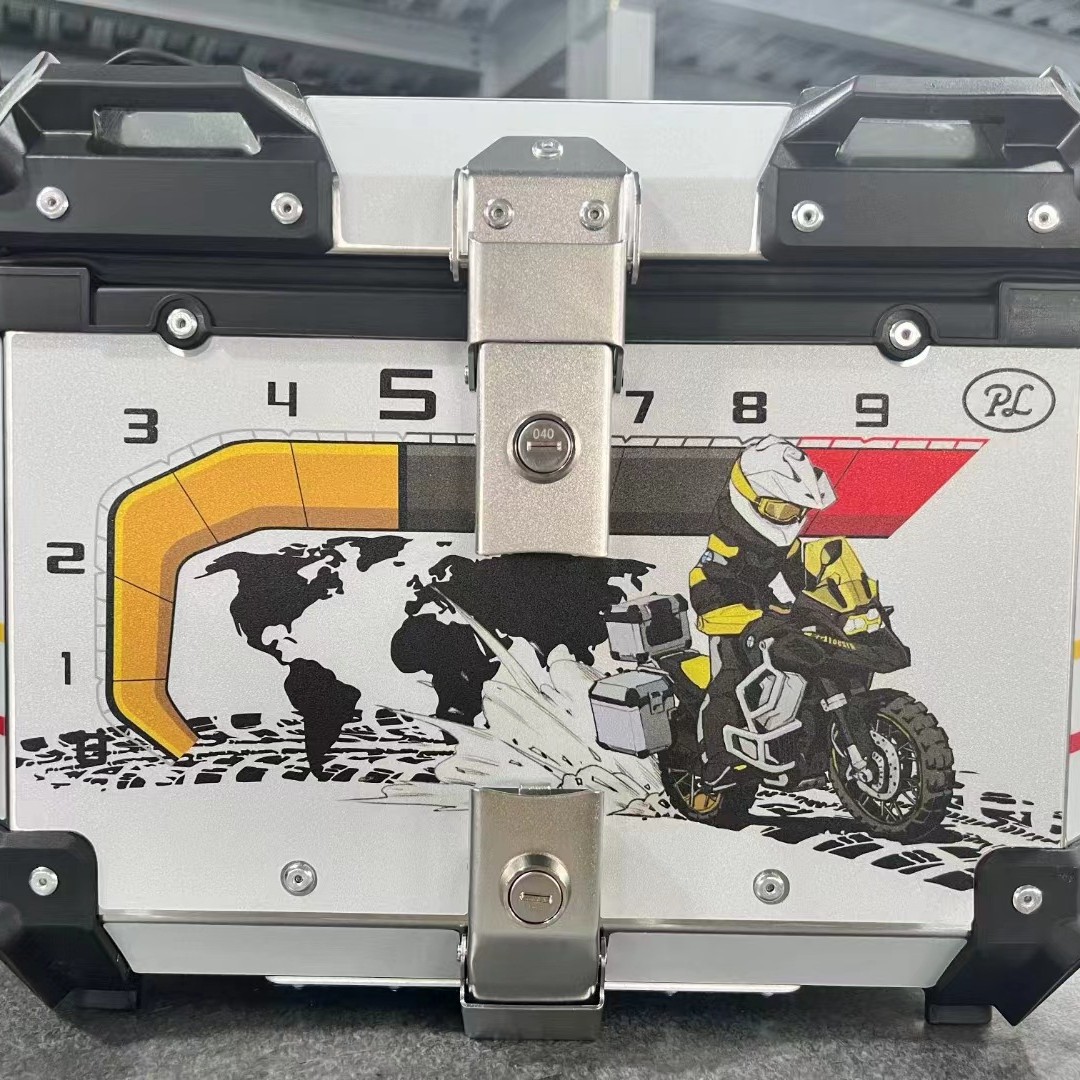 Calcomanía tronco de coche eléctrico con placa base de liberación rápida con forro de cuero caja de almacenamiento de alta gama