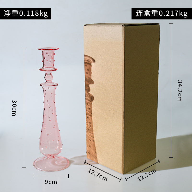 Candelabro decoración vidrio fiesta familiar con velas cena mobiliario fábrica suministro