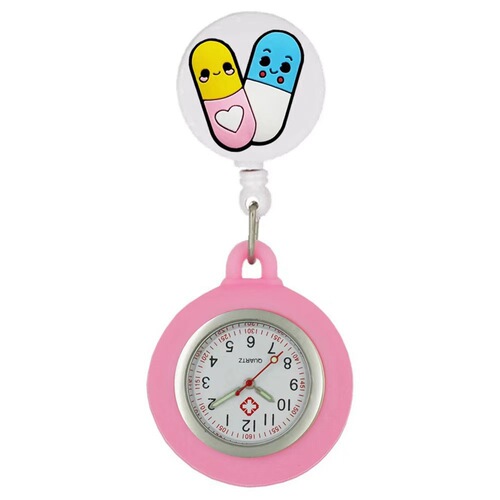 New stretchable and shrinkable medical nurse watch for women, cartoon cute night light watch, suitable for students and exams