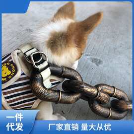 仿真塑料粗狗链大铁链子搞笑整蛊恶搞遛狗宠物用品牵引绳