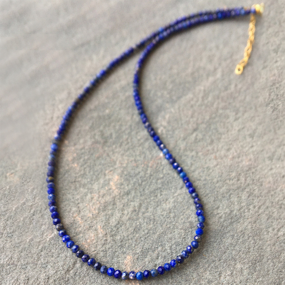 Fashion Solid Color natural stone Titanium Steel Patchwork Necklace 1 Piece