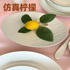 批发跨境仿真手感柠檬餐巾环植物餐巾圈 叶子餐巾扣 水果纸巾环扣