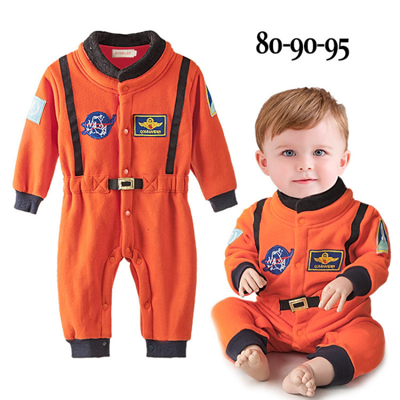 Baby Astronaut Costume Space Suit Baby Costume Men's Autumn and Winter Long Sleeve Jumpsuit Interstellar Spaceman C