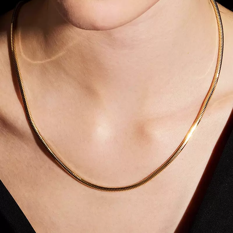 项链925纯银软意大利蛇骨链个性时尚ins女百搭高级感小众热销配饰