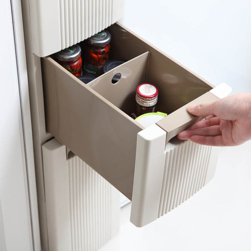 18cm Gap Drawer Type Storage Cabinet Narrow Kitchen Refrigerator Storage Rack Floor Bathroom Gap Cool Small Cool