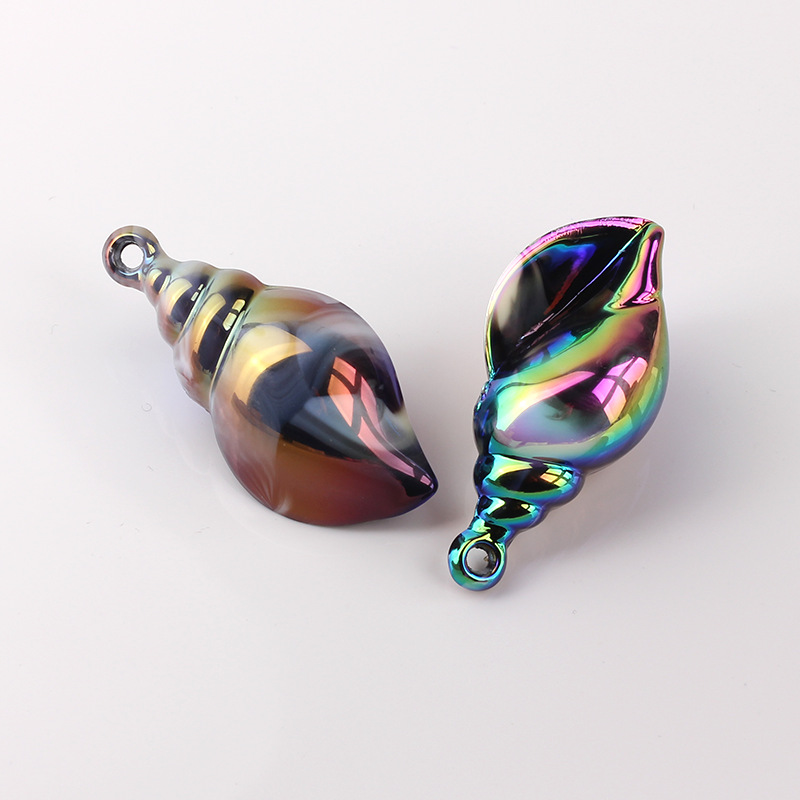 10g Weight Pendant Jewelry Making Type Charms Classification 1 Piece Quantity Acrylic Material Conch Pattern All Seasons Season Plating Design Marine Style Style 1 Piece Acrylic Conch Pendant Charms 7
