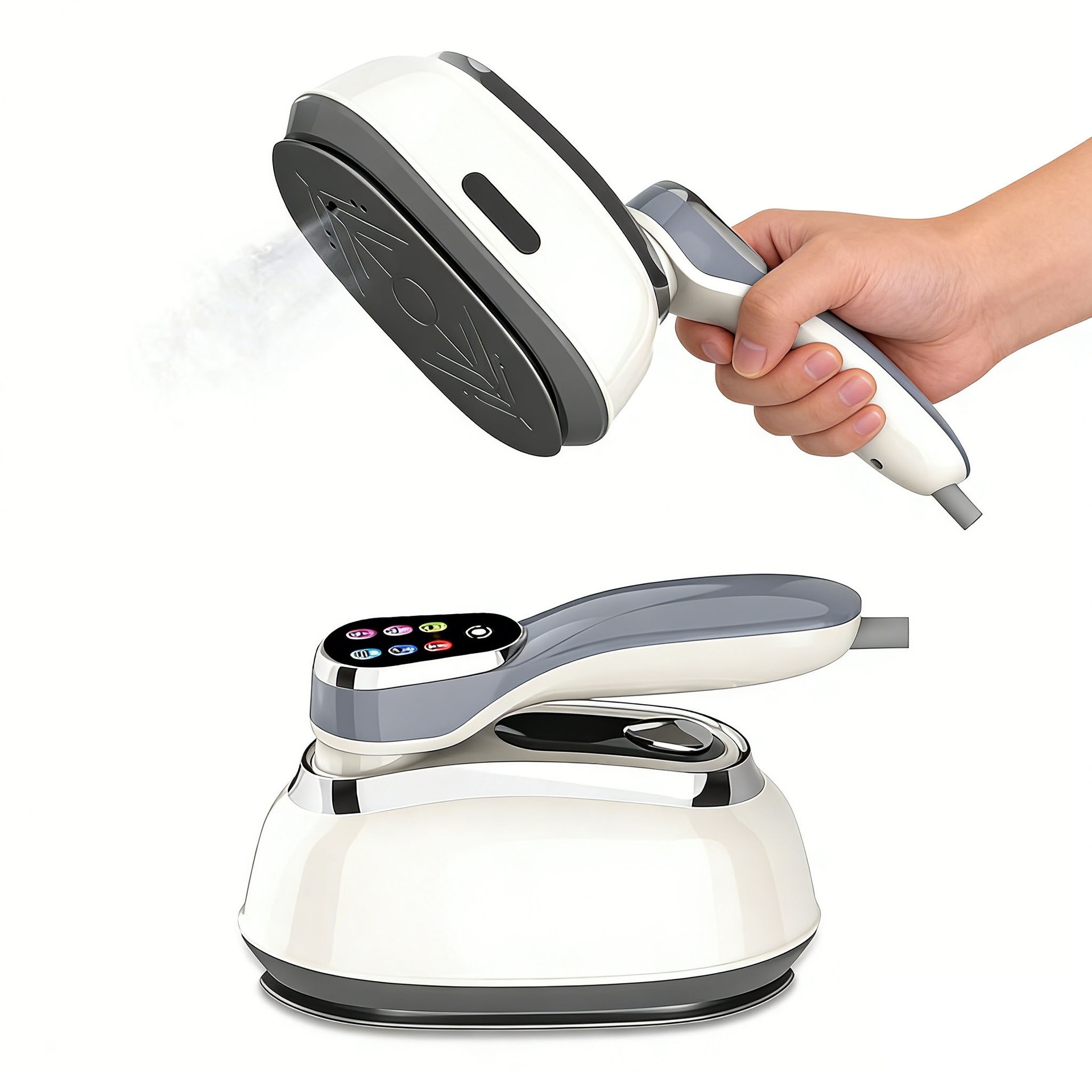 Handheld Garment Steamer For Quick Wrinkle Removal And Travel Iron_voghion.com