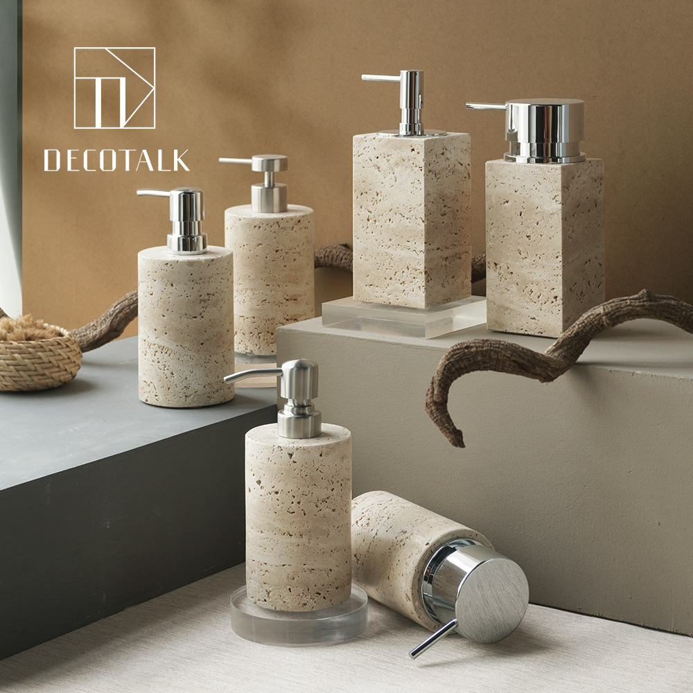 Huangdong Stone Baño de baño de cinco piezas conjunto de lavado conjunto de inodoro de mármol bandeja modelo decoración de la habitación "Viento silencioso"