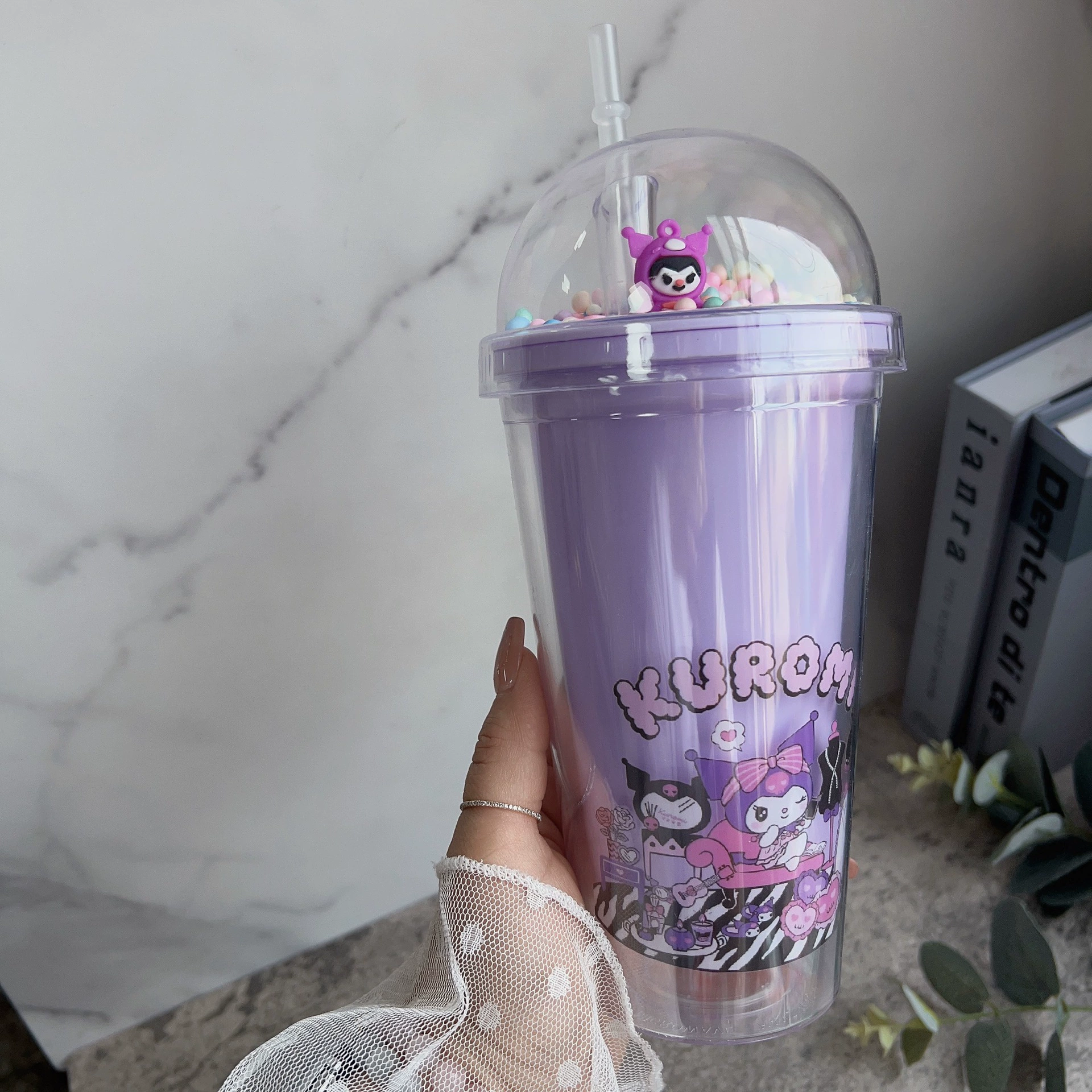 Plastic straw, double-layer high quality nail sequins with glass, (Cross-border trading), new collection