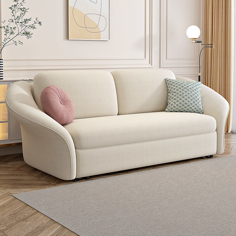 Sofá cama de almacenamiento multifuncional todo en uno doble propósito plegable tecnología moderna simple tela de lana cama retráctil doble