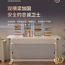 升降桌手摇升降桌简易电竞电脑桌学习桌书桌家用台式写字桌电脑桌