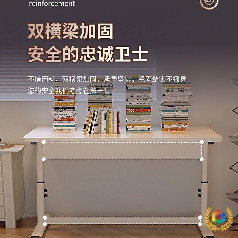 升降桌手摇升降桌简易电竞电脑桌学习桌书桌家用台式写字桌电脑桌