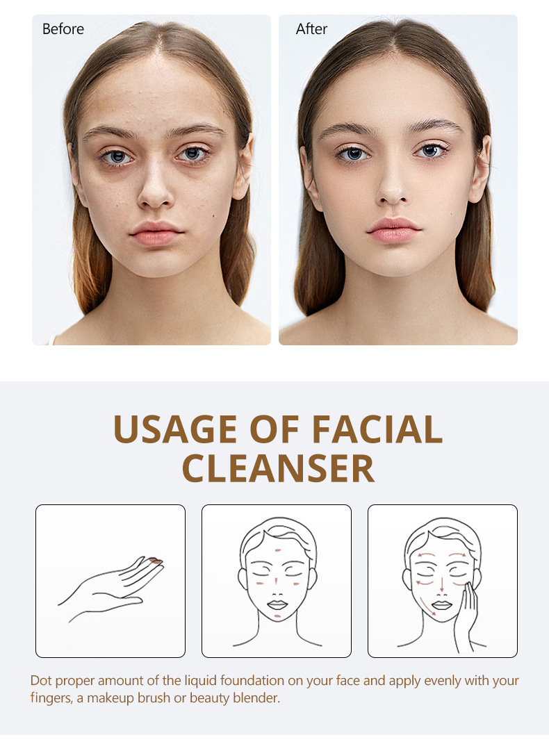 fondotinta Peimei liquido SnailCollagen Whitening Concealer Foundation_voghion.com