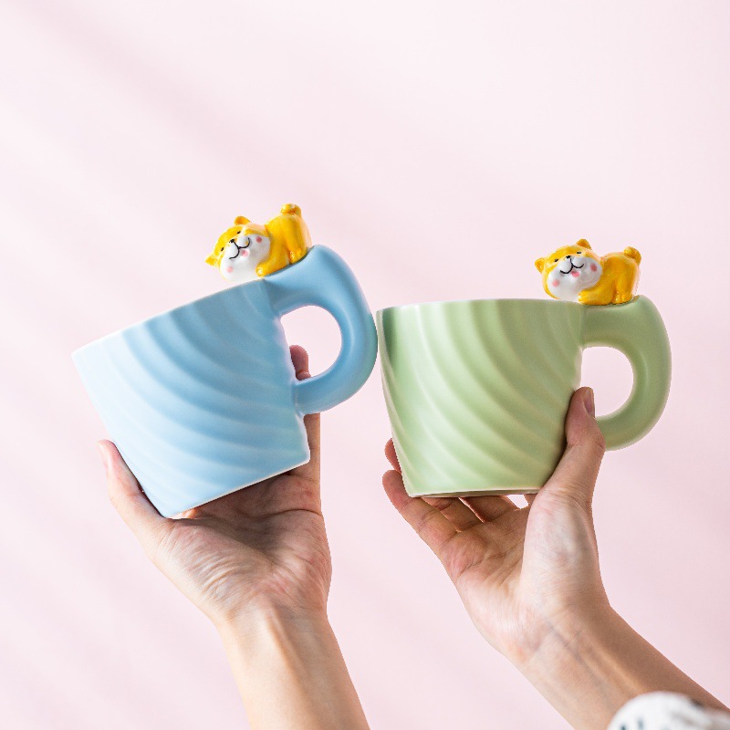 Taza de Cerámica Cachorro, Diseño Exclusivo, Gran Capacidad, para Hogar u Oficina