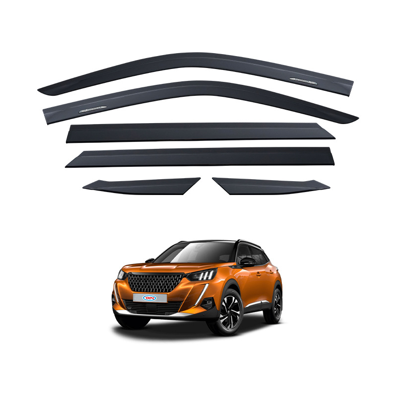 Logotipo aplicable 2008 coche cubierta de lluvia especial Peugeot ventana de coche ceja de lluvia cubierta de visores