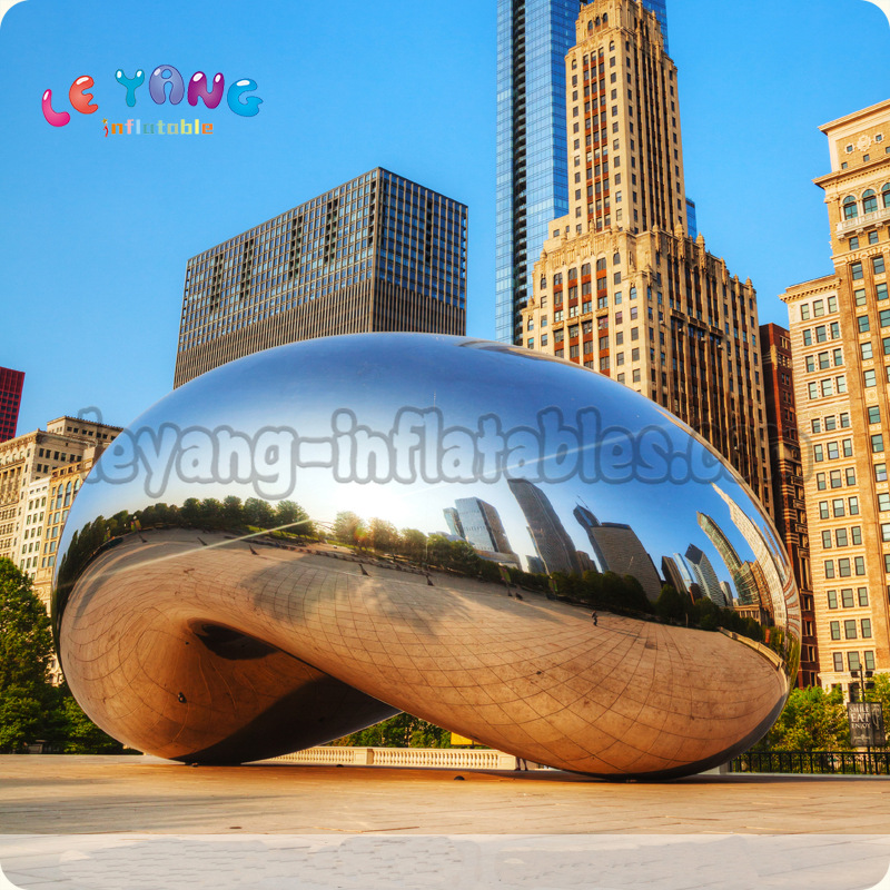 充气艺术品跨境美陈出口充气镜面节日氛围布置网红景点打卡印Logo