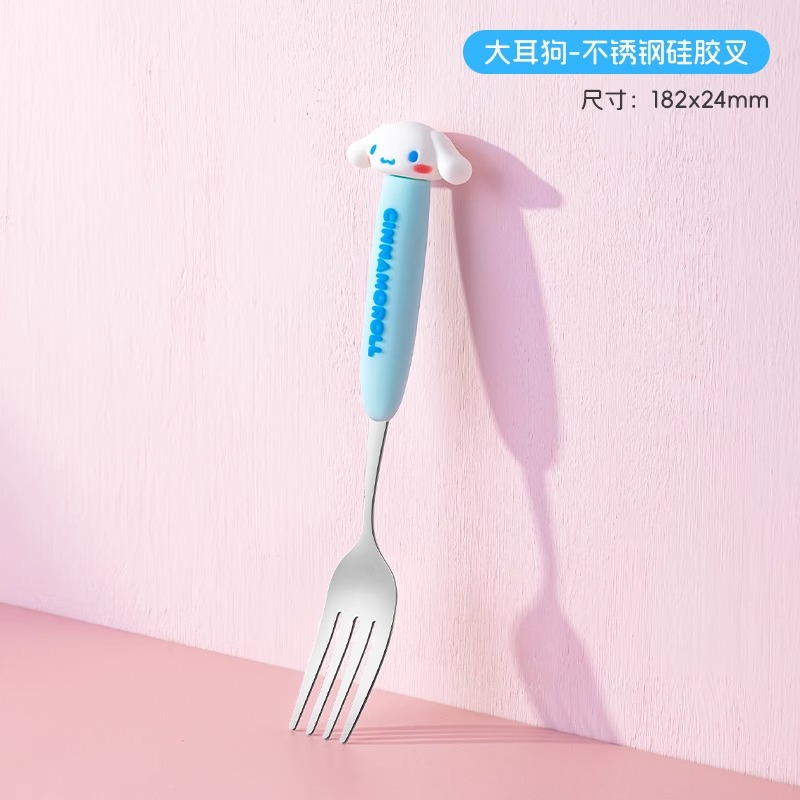 큰 귀 개 스테인레스 스틸 실리콘 포크