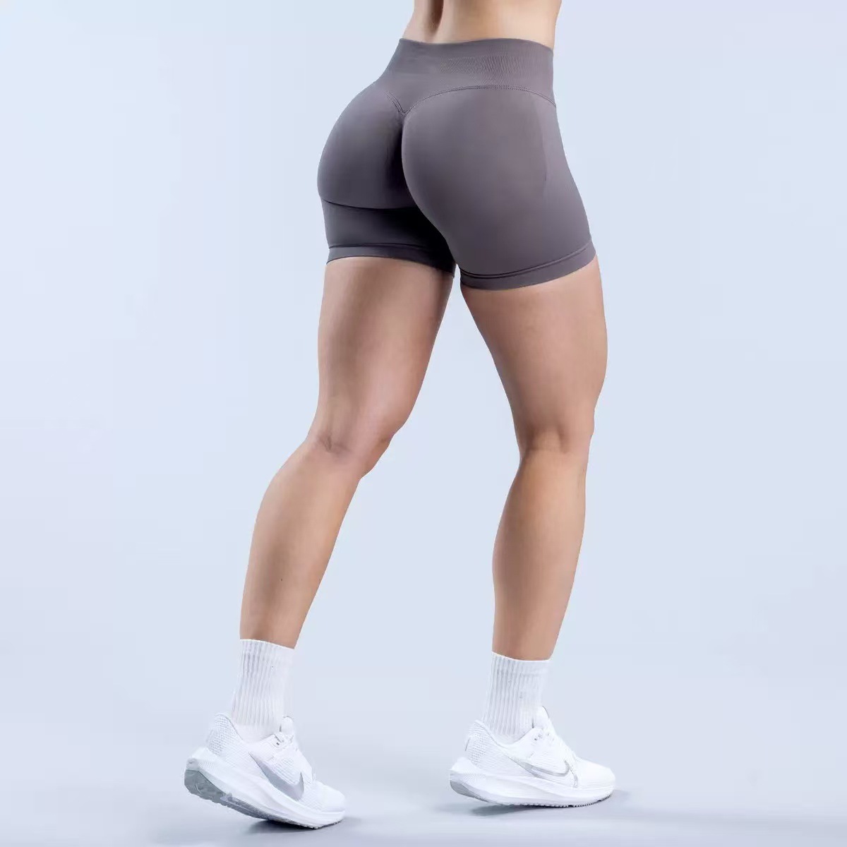 Amazon Pantalones cortos de cintura alta, pantalones de gimnasio sin costuras, pantalones deportivos de cintura alta, pantalones de cintura sin costura