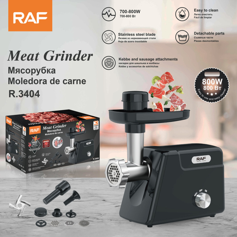 Raf European Cross-Border 220V Small Minced Meat Grinder Mixer Fast Meat Grinder 700W Household 3404