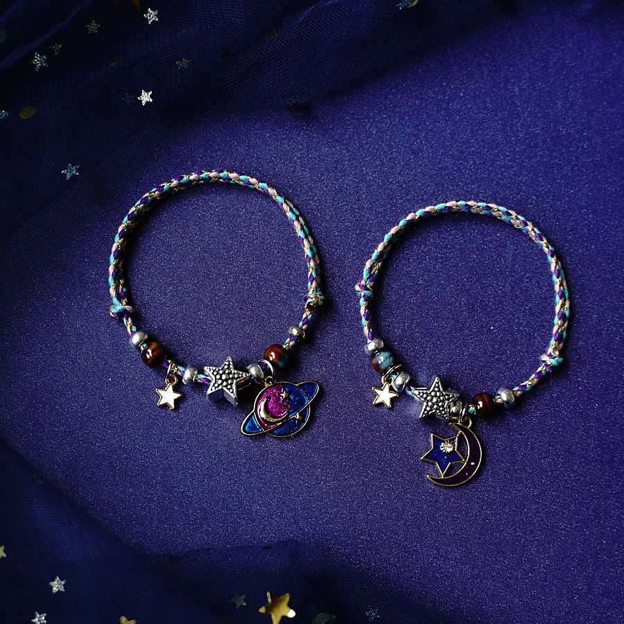 1 Pair Fashion Star Moon Alloy Handmade Unisex Bracelets display picture 12