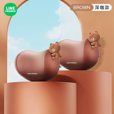 for Car Use Cervical Spine — Headrest - double-c-curved-surface-neck-pillow-dark-brown-doll-double-head-pillow
