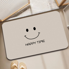 Modern minimalist bathroom door mat: dirt-resistant, non-slip, water-absorbent, and quick-drying diatomaceous earth floor mat—available for drop shipping.