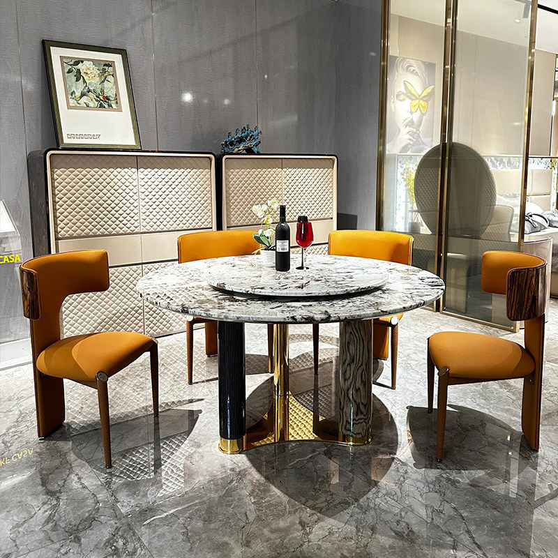 Vitoria Frigerioi Italian Light Luxury Imported Brand Furniture High-End Luxury Home Marble Round Dining Table