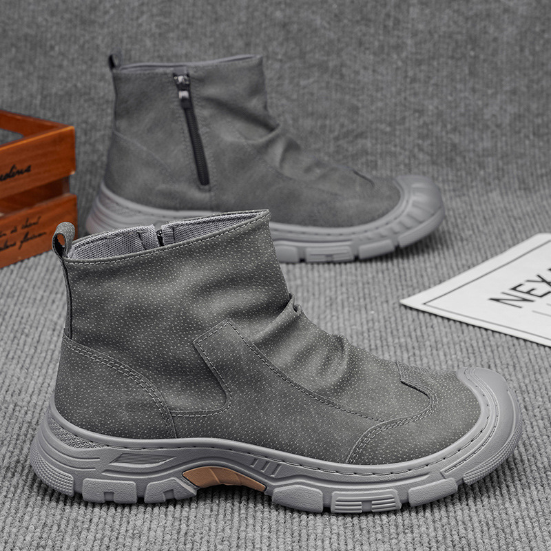 Botas Martin de Trabajo Altas para Hombre de PU y PVC, Transpirables y Con Aumento de Altura, para Uso Casual y Trabajo