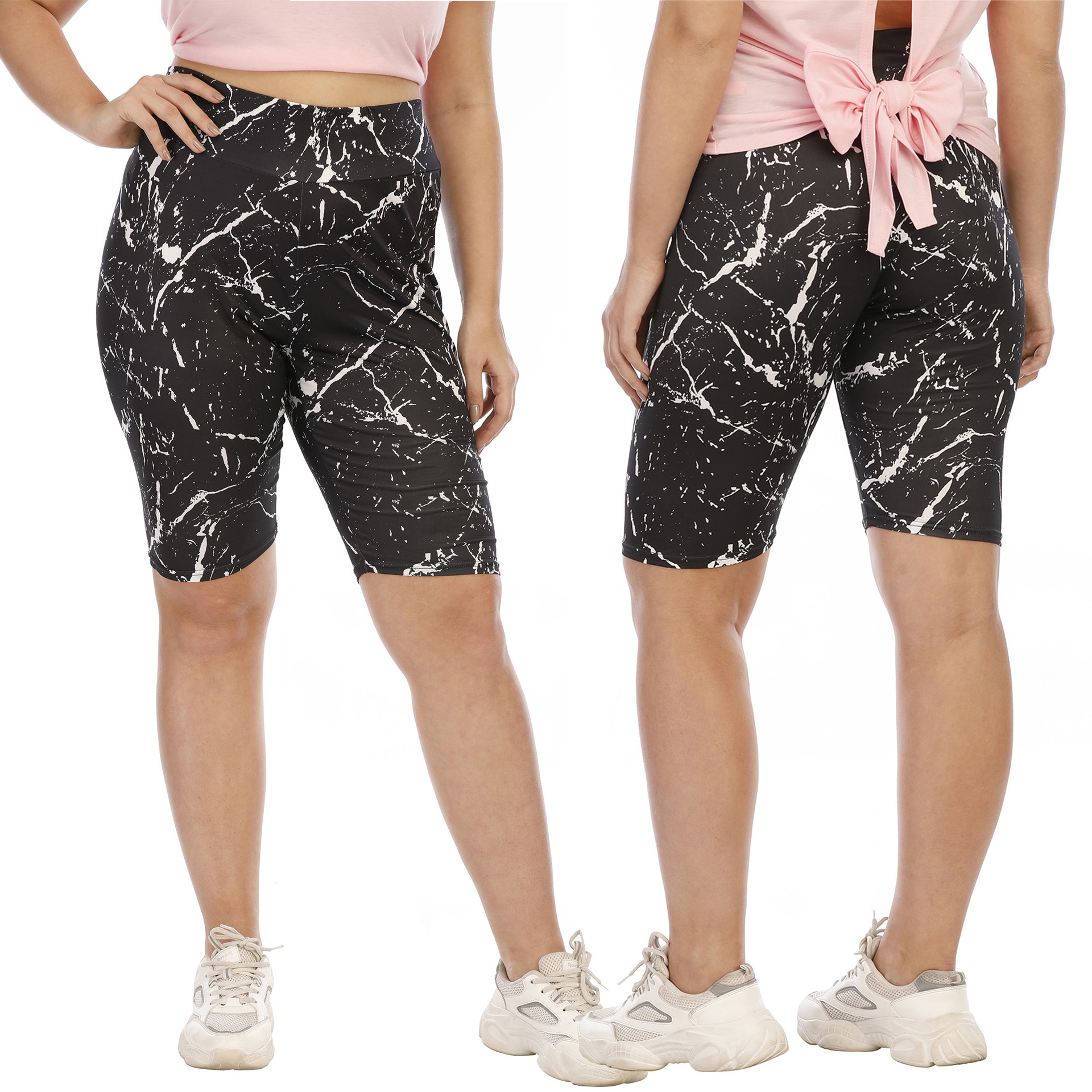 Irregular Print Five-Point Shorts NSOY59408