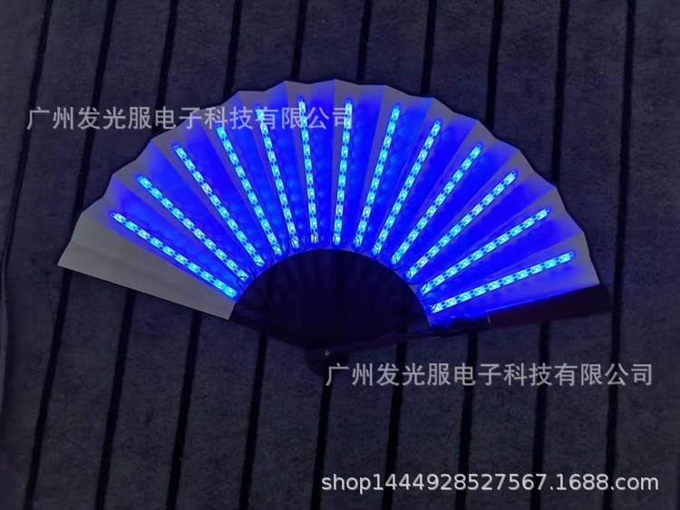 LED ventilador luminoso 10 pulgadas plegable inscripción TikTok disco fan bar KTV ambiente de baile cuadrado Reunión Anual ventilador
