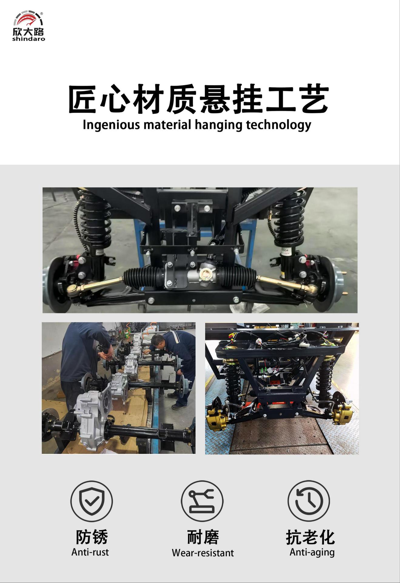 5-Year Warranty, Export-Grade Luxury Off-Road Ranch High-End Four-Wheel Electric Golf Cart for Home Use