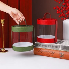 新しいPVC製の持ち運び可能な結婚式のキャンディボックス、透明なフラワーバケット、ウェディングキャンディ、焼き菓子、スナック、ギフトボックス
