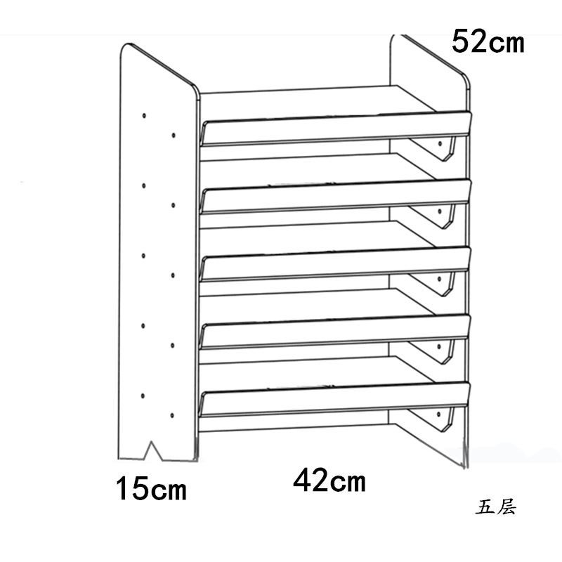 5단 아크릴 디스플레이 스탠드 길이 42 폭 15 높이 52cm