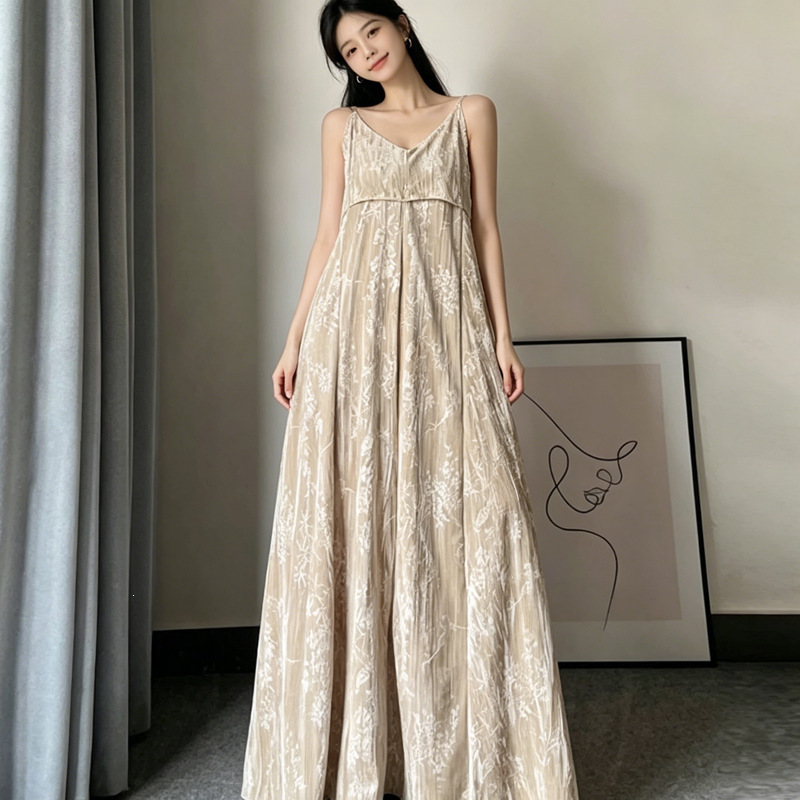 Velvet printed suspender dress for women, spring and autumn, extra-long, ankle-length, floor-length, vintage Chinese style dress Velvet printed suspender dress for women, spring and autumn, extra-long, ankle-length, floor-length, vintage Chinese style dress