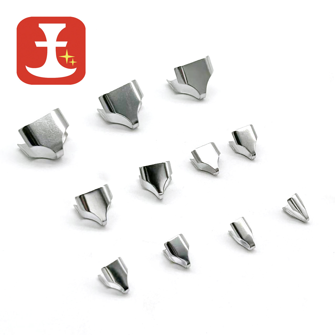 不锈钢包边蛇头平夹头扁夹头手链项链连接扣皮绳夹扣DIY饰品配件