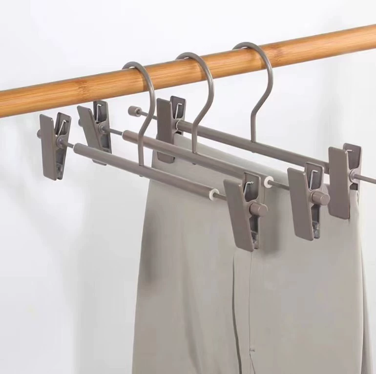 Металлическая стойка для брюк Утолщенный зажим для брюк Многофункциональный Телескопический нескользящий держатель для брюк двойного назначения для сухой и влажной уборки Прочный бесшовный зажим из нержавеющей стали