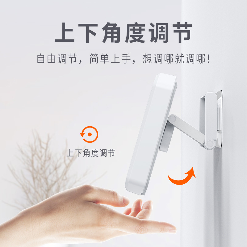 Soporte de teléfono para baño, giratorio 360 grados, plegable, telescópico, de pared, impermeable, con pantalla táctil, sin perforaciones, para escritorio.