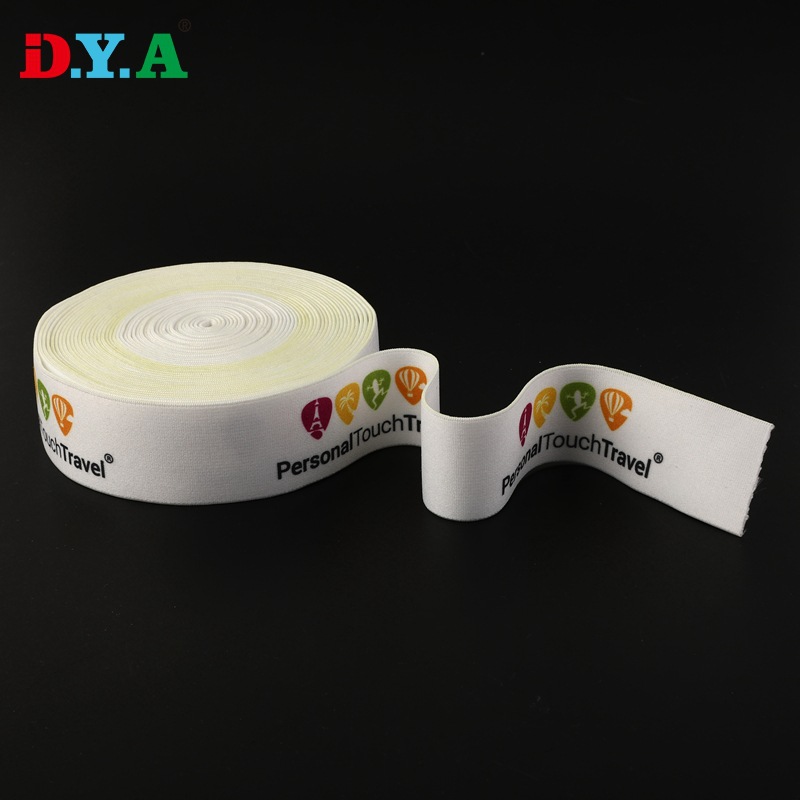 热转移印花LOGO松紧带 沙滩椅毛巾防风固定带浴巾绑带4cm弹力带