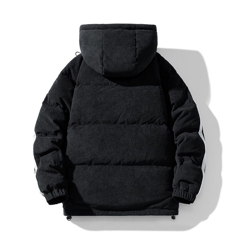 Invierno nuevos hombres de estilo coreano grueso caliente encapuchado lana de cordero con capucha de algodón suelto Abrigo acolchado pareja moda en línea celebridad mismo estilo